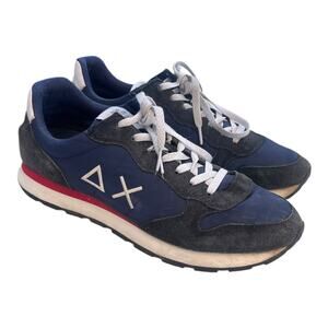 SUN68 Tom Solid Sneakers Navy Red White Mens 12.5 EU46 Z35101 Casual Shoes
